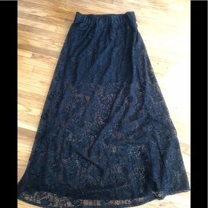 Black lace skirt